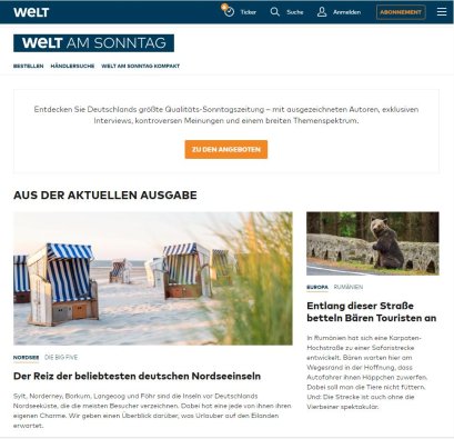 WELT AM SONNTAG digital